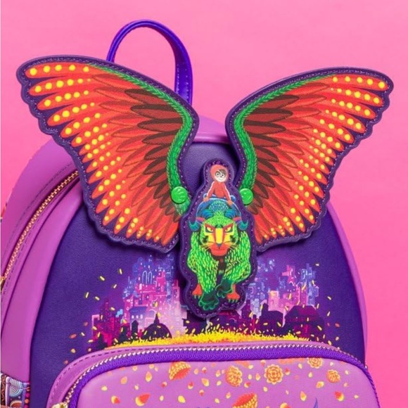 Loungefly Disney Pixar Coco Miguel Rides Pepita Mini Backpack Glow in the Dark - Picture 2 of 12